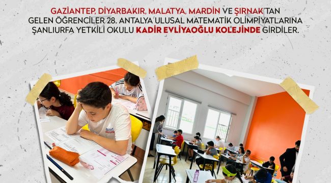 Kadir Evliyaoğlu koleji öncülüğünde gerçekleştirilen Matematik olimpiyatlarına yoğun ilgi!