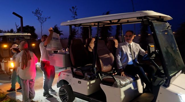 Eyyübiye Millet Bahçesi’nde Golf Araçları Hizmete Sunuldu