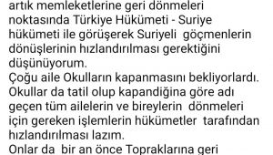 Diyanet-Sen kurucusu Şıh Müslüm Azizoğlu: “Suriyeliler Artık Ülkelerine Dönmeli”