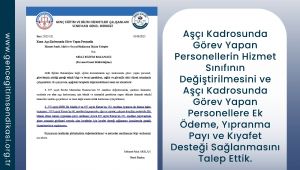 Genç Eğitim Sendikasından MEB’e Talep: Aşçılara Hizmet Sınıfı Değişikliği Ve Ek Haklar İstendi