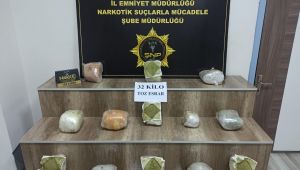 Şanlıurfa Emniyetinden Uyuşturucuya Geçit Yok: 32 Kilo Toz Esrar Ele Geçirildi