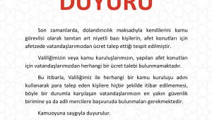 Şanlıurfa Valiliği'nden uyarı: Afet konutları için para talep edenlere itibar etmeyin