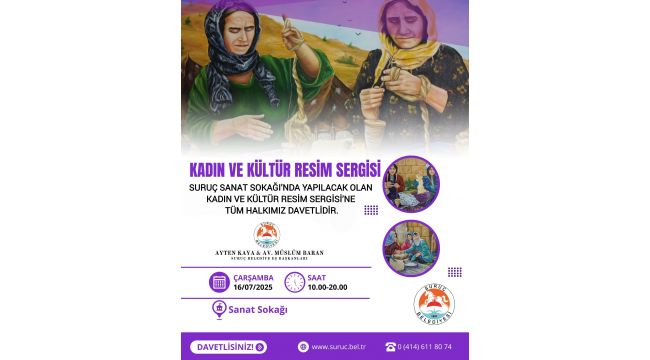 Suruç Belediyesi’nden “Kadın ve Kültür” Temalı Resim Sergisi