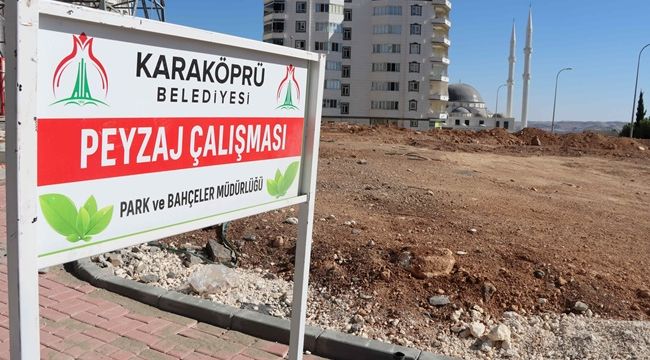 Karaköprü’de Yeşil Alan Yatırımları Sürüyor