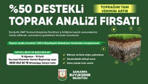 Şanlıurfa Büyükşehir Belediyesi'nden Çiftçilere Yüzde 50 Hibeli Toprak Analizi Desteği