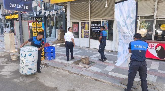  Suruç Belediyesi, kaldırımların işgal edilmesine karşı harekete geçti