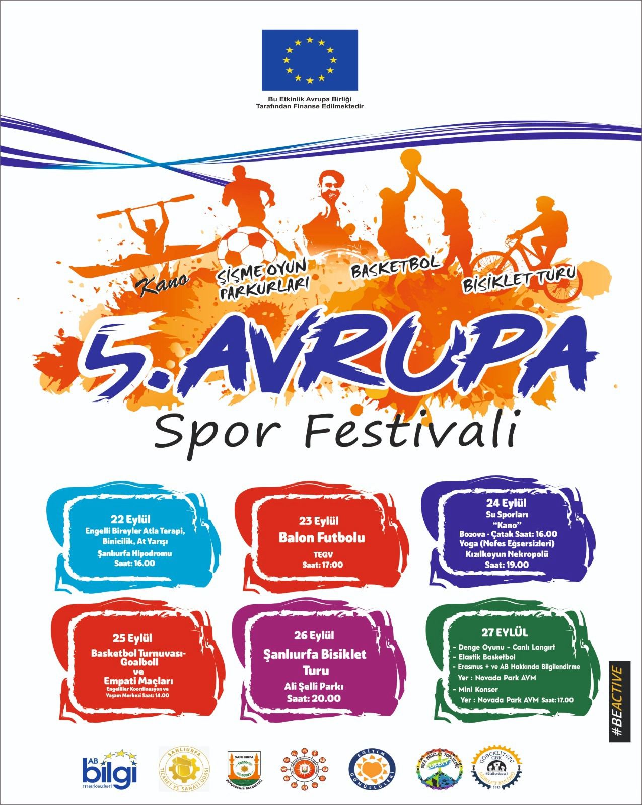 Avrupa Birliği Spor Festivali 5, Şanlıurfa’da Başlıyor