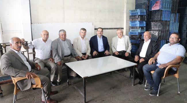Başkan Canpolat ve Vekil Cevheri’den Hal Pazarı Esnafına Ziyaret