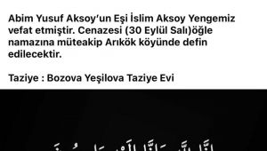 Bozova'da Acı Kayıp: İslim Aksoy Vefat Etti