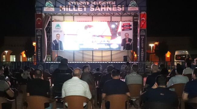 Eyyübiye Millet Bahçesi’nde Milli Maç Heyecanı Yaşandı