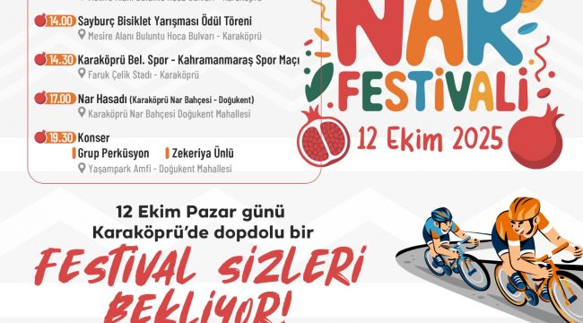 Karaköprü'de Nar Festivali Coşkusu Başlıyor