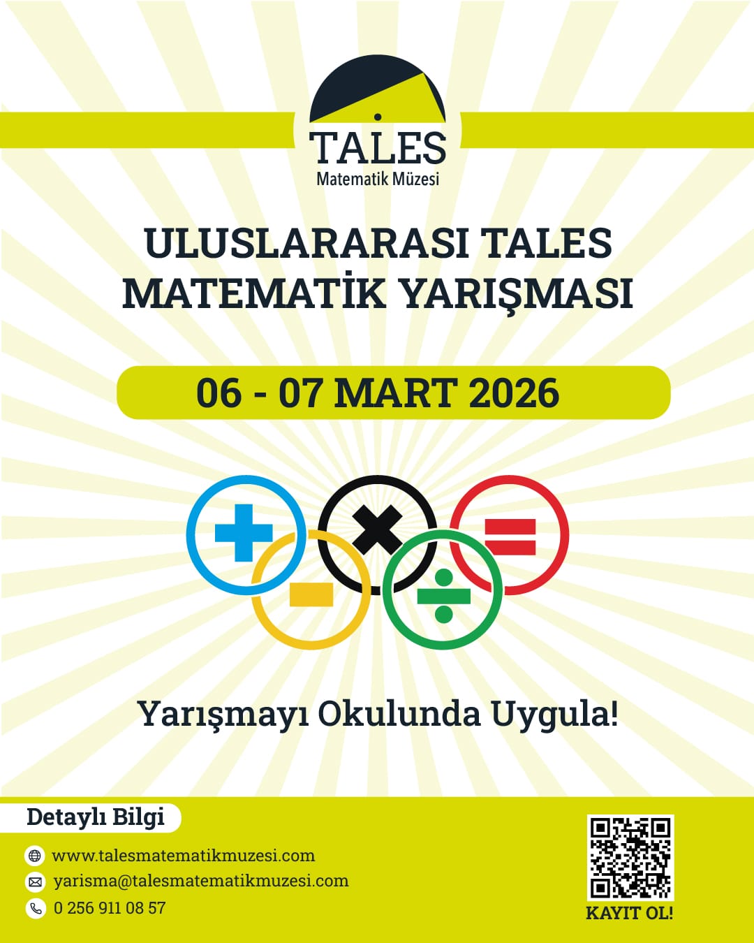 Pratik Yöntem Gelişim Kampüsü, TALES Matematik ve Fen Yarışmalarına Ev Sahipliği Yapacak