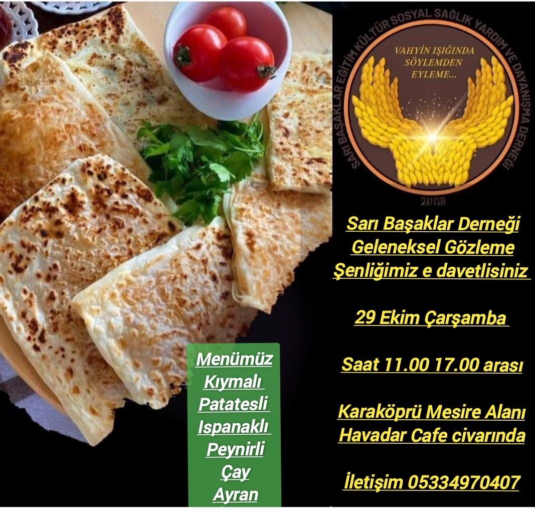 Sarı Başaklar Derneği’nden Geleneksel Gözleme Şenliği