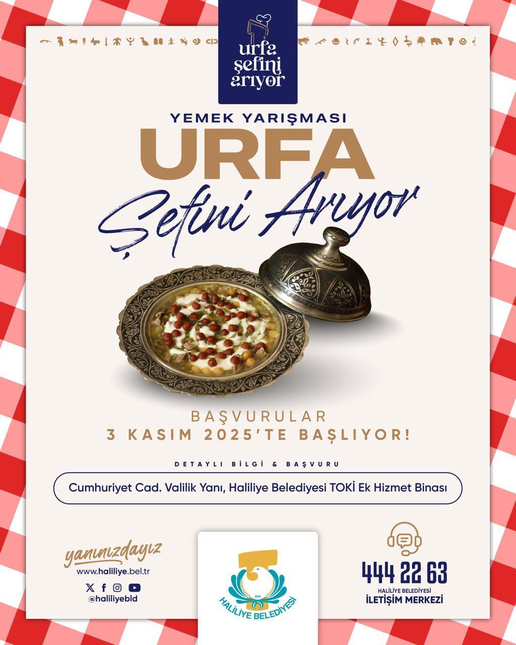 Haliliye Belediyesi “Urfa Şefini Arıyor” Yarışması Başlıyor