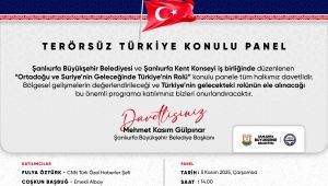 Şanlıurfa’da “Terörsüz Türkiye” Konulu Panel Düzenlenecek