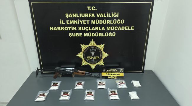 Viranşehir’de Narkotik Operasyonu: 9 Bin Captagon Hap ve AK-47 Ele Geçirildi