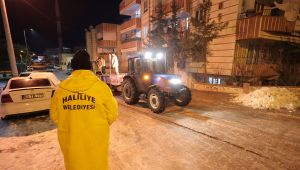 Haliliye’de Kar Mesaisi Kesintisiz Sürüyor