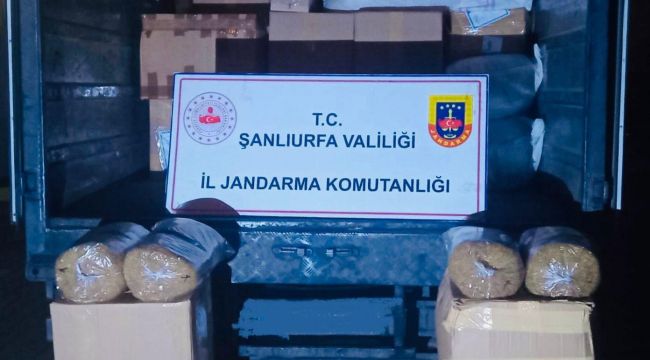 Şanlıurfa'da Jandarmadan Siverek'te Kaçak Tütün ve Alkol Operasyonu