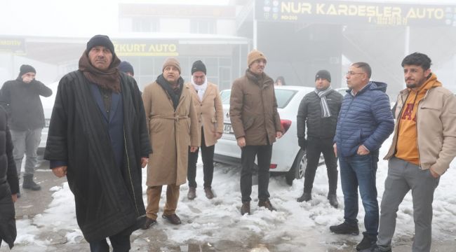 Başkan Kuş ve Elgün’den Esnafa Geçmiş Olsun Ziyareti