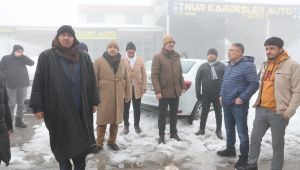 Başkan Kuş ve Elgün’den Esnafa Geçmiş Olsun Ziyareti