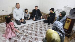 Başkan Kuş ve Günbeği Yetim Ailelerini Ziyaret Etti