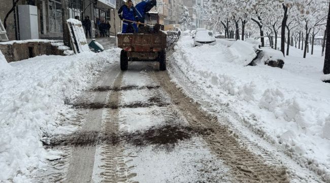 Eyyübiye’de Karla Mücadele Geceden Başladı