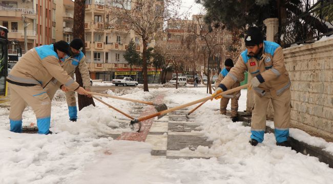 Haliliye Belediyesi Karla Mücadele Çalışmalarını Aksatmadan Sürdürüyor