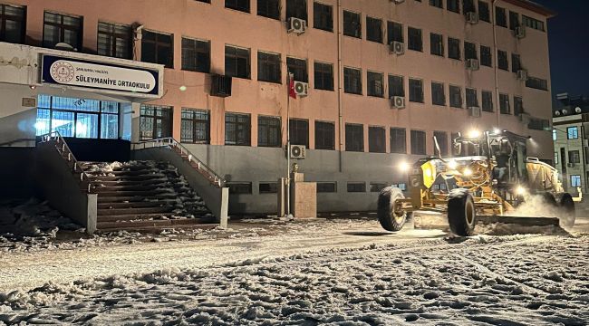 Haliliye’de Okullarda Kar Temizliği İçin Yoğun Mesai