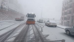 Şanlıurfa Büyükşehir Belediyesi kar mesaisinde