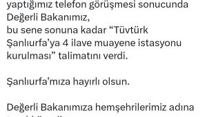 Şanlıurfa Şûrâsı Talep Etti, Müjdeyi Bekir Bozdağ Verdi