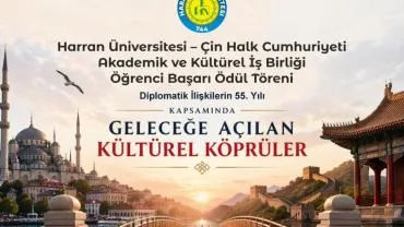 Harran Üniversitesi’nde Çin-Türkiye Dostluğu Kapsamında Ödül Töreni Düzenleniyor