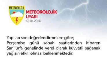 Şanlıurfa Valiliği’nden kritik yağış uyarısı