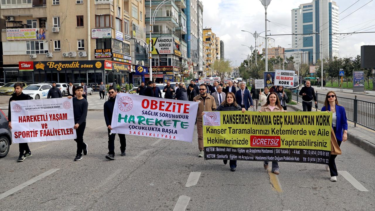Şanlıurfa’da Dünya Sağlık Günü Yürüyüşü Düzenlendi