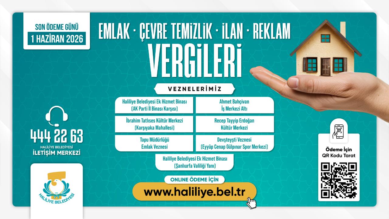 Haliliye Belediyesi Duyurdu: Son Gün 1 Haziran