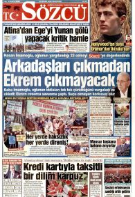 Sözcü Gazetesi Gazete Manşeti