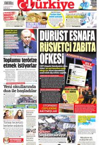 Türkiye Gazetesi Gazete Manşeti